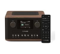 Pure Compatto Hi Fi Classic C D4 Bluetooth Coffee Black And Walnut 15W