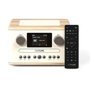 Pure Compatto Hi Fi Classic C D4 Bluetooth Cotton White Oak