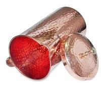 Pure Copper (99.74%) Hammered Water Jug | Copper Pitcher for Ayurveda Health Benefits (1.5 Liter)