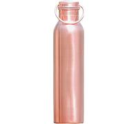 Pure Copper (99.74%) Matte Finish Bottle with Handle | Seamless Leak-Proof Copper Water Bottle Matte Finish with Handle 1000 Ml (33.81 Fluid Ounce)