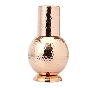 Pure Copper Bed Side Carafe for Ayurveda Health Benefits - 1000 Ml Capacity
