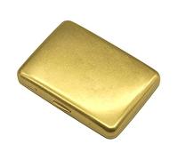 Pure Copper Brass Metal Cigarette Case Holder Box Cardcase Holds 16 Cigarettes, Retro Pure Copper Light Luxury Gold Metal Cigarette Case for Cigarette Lighter Name Card 101