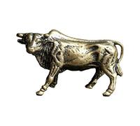 Pure Copper Buffalo Statue Sculpture Bronze Statuette Figurine Pure Brass Animal Decor Crafts Gift Tea Pet Home Decoration Office Desk Ornaments Hand Toys Art collection