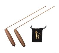 Pure Copper Dowsing Rods Set for Metal Detection and Water Divination, High Sensitivity Treasure Hunting Tools with Pendulum, Ergonomic Design for Gold Silver Iron