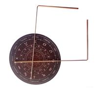Pure Copper Dowsing Rods Set with Pendulum and Zodiac Mat, 2pcs Metal Detector for Water Gold Finding Divination Paranormal Investigation
