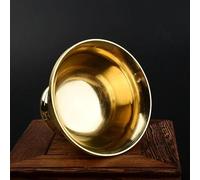 Pure Copper Drinking Bowl Brass Small Auspicious Tibetan Holy Creative Water Cup Tea Golden Home's Gift Decorative Buddhist (11.8 cm)