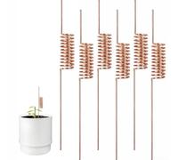 Pure Copper Electroculture Plant Stakes 6 Pack for Natural Soil Energy Improvement and Healthier Growth of Garden Plants and Vegetables (B)