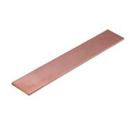 Pure Copper Flat Bar, T2 Solid Copper Flat Strip Square Block Bus Bar, Purple Red, Multiple Sizes(2x60x500mm)