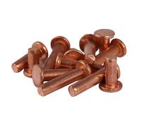 Pure Copper Flat Head Solid Rivets Assortment Kit M1.5 M2 M2.5 M3 M4 M5 M6 M8 Metal Fasteners for Electrical Equipment Leather Craft Woodworking Automotive Repair (500,M3 x 8mm)