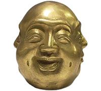 Pure Copper Four States of Life-Happiness Anger Sorrow Happiness Four-Faced Buddha Statue Maitreya Buddhist Sculpture, Home Office Statuette Figurine Decoration Ornaments Art collection