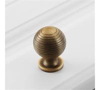 Pure Copper Gold Light Luxury Simple Single-Hole Modern Wardrobe Cabinet Door Handle American Brass Drawer knob 5345Bright Gold L