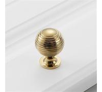 Pure Copper Gold Light Luxury Simple Single-Hole Modern Wardrobe Cabinet Door Handle American Brass Drawer knob 5345Bright Gold L