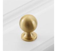 Pure Copper Gold Light Luxury Simple Single-Hole Modern Wardrobe Cabinet Door Handle American Brass Drawer knob 5345Bright Gold L