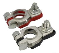 Pure Copper Heavy Duty Battery Terminal Clamps with Rust Resistant Tin Plated for Secure Installation on For Car Truck RV Marine Battery Posts (A)