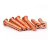 Pure Copper Hex Socket Screws, M3-M8 High Conductivity Electrical Screws, Round Head 1-10 Pcs Knob screw(M6 (2Pcs))