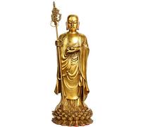 Pure Copper Jiu Hua Land Mountain Tibetan King Buddha Statue Decoration Craft Collection