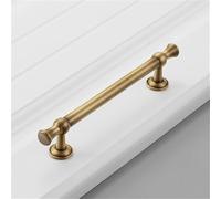 Pure Copper Light Luxury Simple Modern Wardrobe Door Handle All Copper Gold Single-Hole Drawer Cabinet Handle Bright Gold 128