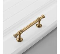 Pure Copper Light Luxury Simple Modern Wardrobe Door Handle All Copper Gold Single-Hole Drawer Cabinet Handle Bright Gold 128