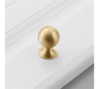 Pure Copper Light Luxury Simple Modern Wardrobe Door Handle All Copper Gold Single-Hole Drawer Cabinet Handle Bright Gold 128