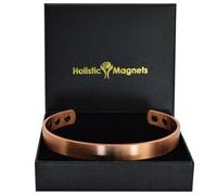 Pure Copper Magnetic Bracelet Men Women Copper Bangle Cuff 6 Neodymium Magnets Unisex Adjustable-CSL (M: Wrist 16.5-19.5cm/6.3-7.7”)