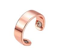 Pure Copper Magnetic Therapy Anti Snoring Ring with Acupressure Activators, Natural Sleeping Aids Snore Stopper Device, Adjustable Snoring Relief Ring, Rose Gold