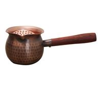 Pure Copper Milk Pot Hammered Justice Cup Portable Tea Kettle Kichen Tea Maker for Hotel Office Household Restaurant