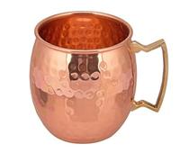 Pure Copper Moscow Mule Mugs Set of 2/ No Stainless Steel/ 18oz Cups for Hot and Drink Brands..