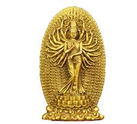 Pure Copper Thousand Hand Guanyin Ornaments Home Worship Buddha Statue