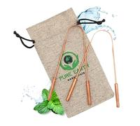 Pure Copper Tongue Scraper for Adults and Children - 2 Pieces/Pack