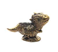 Pure Copper Triceratops Statue Sculpture Brass Tyrannosaurus Statuette Figurine Bronze Tea Pet Home Indoor Decor Office Desktop Decoration Ornaments Gift for,1 Art collection