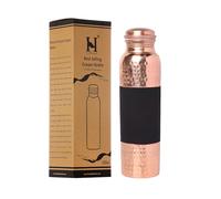 Pure Copper Water Bottle for Ayurvedic Health Benefits, 1000 Ml (33.81 Fl Oz) (Color Pattern)