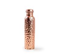 Pure Copper Water Bottle - Handcrafted Water Bottle for Drinking, Leak Proof - Easy to Carry For Sports, Fitness, Yoga, Travel, Hiking, Camping and For Gift - Handcrafted in Nepal (34oz / 1000ML)
