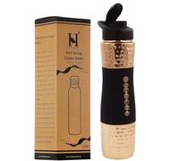 Pure Copper Water Bottle with Sipper, 1000 Ml Capacity (33.81 US Fl Oz) For Ayurveda Health Benefits (With 7 Chakras)