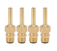 Pure Copper Water Fountain Nozzles 4Pack - Large Hexagonal Direct Jet Nozzle with Male Thread for Garden Pond and Public Waterscapes (G1/2)