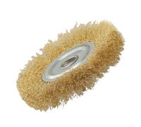 Pure Copper Wire Polishing Wheel Brush for Angle Grinder - 100mm to 250mm Flat Disc, 0.15mm Fine Wire, Crimped or Screw-Mounted, Rust & Burr Remo(125MMX16MM)
