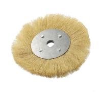 Pure Copper Wire Wheel Brush, 100-250mm Brass Copper Wire Brush Soft Flat Grinder Wheel Crimped For Polishing, Burr Removing(100mmx16mm)