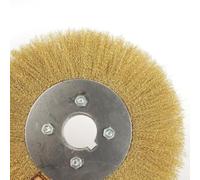 Pure Copper Wire Wheel Brush for Grinder Polishing, Soft Flat Crimped Wire for Rust and Paint Removal on Metal Surfaces, Available in Various Sizes (250mmx32mm )