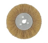 Pure Copper Wire Wheel Brush for Grinder Polishing, Soft Flat Crimped Wire for Rust and Paint Removal on Metal Surfaces, Available in Various Sizes (150mmx16mm )