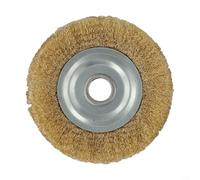 Pure Copper Wire Wheel Brush for Grinder Polishing, Soft Flat Crimped Wire for Rust and Paint Removal on Metal Surfaces, Available in Various Sizes (100mmx16mm )