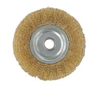 Pure Copper Wire Wheel Brush for Grinder Polishing, Soft Flat Crimped Wire for Rust and Paint Removal on Metal Surfaces, Available in Various Sizes (125mmx16mm )