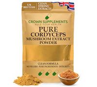 Pure Cordyceps Mushroom Powder | Clean Formula Fruiting Body Extracts | Polysaccharides Sinensis Supplement | Crown Supplements UK (1000g)