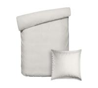 Pure Cotton 2-Piece Single Bed Linen - Duvet Cover 135 x 200 cm and Pillowcase 80 x 80 cm - 100% Cotton Percale, 80 Thread Count, 122 GSM - Breathable Oeko-TEX Certified - Horizon - Taupe