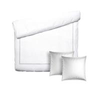 Pure Cotton 3 Piece Double Bed Set - Duvet Cover 240 x 220 cm and 2 Pillowcases 63 x 63 cm - 100% Cotton Sateen 200 Thread Count 120 g/m² - Oeko-Tex Certified - Silhouette - Grey/White