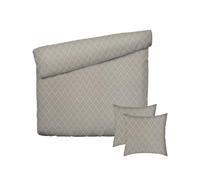 Pure Cotton 3-Piece Double Bedding Set - Duvet Cover 240 x 220 cm and 2 Pillowcases 63 x 63 cm - 100% Cotton Satin, 80 Thread Count - Oeko-TEX Certified - Botanical Accord - Taupe