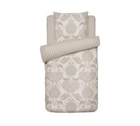 Pure Cotton - Duvet Cover Set + 1 Pillowcase - Cotton Satin Bed Linen - Bed Linen 140 x 220 cm + 50 x 70 cm - Arles, Taupe