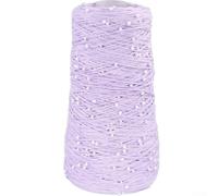 Pure Cotton Mercerized Thread Roll for PEARL Hand Knitting and Wool Braiding Thread for Craft Projects (light Purple)