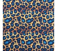 Pure Cotton poplin Leopard Lynx Cheetah Zebra Animal Fabric Material 114cm Wide - Leopard - B SPOT - Half METRE