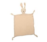 Pure Cotton Soothing Towel B Rabbit Bunny Crinkle Blanket Girl Boy Fuzzy Newborn Play Soothing Sensory Security Comforter Snuggle Khaki HAPINARY