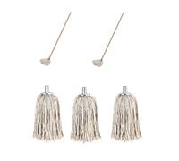 Pure Cotton String Mop Head Steel Socket Refill & Pole Cleaning Floor Sweep Set (1)