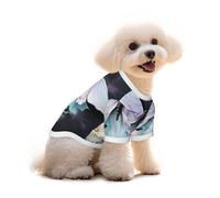 Pure Cotton T-Shirt for Pets - Soft Breathable Dog & Cat Shirt | All-Over Print Short Sleeve Tee for Small Dogs Puppy Boy Girl | Summer Cooling Pet Clothing DreamBloomWings S